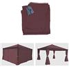 Mendler Set 4x tende per gazebo pergola baldacchino Cadice 4x4m poliestere rosso scuro