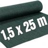 Masterbrico Rete Ombreggiante Verde per Orto, Ombra 90% — 150 cm x 25 metri | Filo piatto UV-resistente, indemagliabile — ideale per frangivista, frangisole, orto e tunnel agricoli