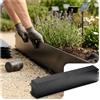VOUNOT® Bordura per Aiuola in Metallo 10M, Bordo Giardino Resistente e Flessibile per Prati, Aiuole e Vialetti, 100x18cm (Lunghezza x Altezza) Spessore 0,7mm, Set da 10 Pezzi, Nero