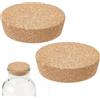 AHANDMAKER 10 tappi in sughero grandi, 7,5 ~ 9,1 cm, coperchi in sughero per barattoli di vino in legno morbido naturale, tappi di ricambio affusolati per casa, bar, cucina, bomboniere, bottiglie di