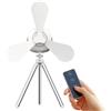 Generico Ventilatori Da Soffitto Portatili Con Telecomando | Ventilatore da Soffitto Portatile per da Campeggio con Luce e Telecomando | Batteria 7200 mAh Per Esterni Canopy Patio Letto Gazebo Camera Da Letto