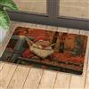 Generic Zerbino con gnomo autunnale, tappetino per ingresso esterno e interno, decorazione boschiva, in gomma, impermeabile, antiscivolo, antipolvere, facile da pulire, 73 x 43 cm