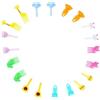 YYGMSS Forchette da Frutta per Bambini, Mini Stuzzicadenti Animato Plastica Bento Accessori Torte Dessert (Casuale) (20N)