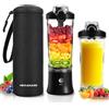 NexaEase Frullatore portatile con manicotto isolato per frullati e frullati, mini tazza con 6 lame, coperchio da viaggio, ricaricabile tramite USB, piccolo frullatore per cucina, viaggi, ufficio, palestra