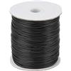 Cheriswelry Cordoncino in poliestere cerato coreano da 2 mm, per perline, gioielli fai da te, artigianato, macramè, circa 91 metri, colore: nero