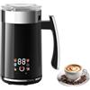 ToneRiso Montalatte Elettrico 6-in-1,Cappuccinatore Elettrico,Schiumatore Latte | 400W 600ML Montalatte Elettrico per Schiumare Latte Caldo e Freddo,Rivestimento Antiaderente,per Latte Cappuccino Yogurt,Nero