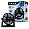 Vonala Ventilatore da pavimento e parete industriale, ventilatore potente da 30 cm, silenzioso, ABS, antivibrazione, per esterni e interni, nero, potenti e silenziosi (73 Watt)