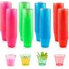 Vexillic Bicchieri Plastica, 200 Pezzi Bicchieri da Liquore Trasparente 30ml Riutilizzabili per Dessert Caffè Bevande Finger Food Bicchierini da Shot per Feste Compleanni Matrimoni (Multicolore)