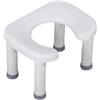 TAIZhiChen Sgabello per WC, Gradino per WC Alla Turca, Pratico, per, Compatto, Ergonomico, Antiscivolo, per Bagno, Sgabello per Escrementi, White L