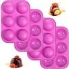 Classicseali 4 stampi in silicone per cioccolatini, a forma di emisfero, in silicone, per americani, rotondi, per la produzione di cupola, cioccolato, mouse, torte, gelatina