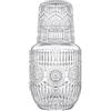 Generisch Set di caraffe per acqua in - Caraffa da comodino, set di contenitori per bevande da comodino, elegante set combinato per bevande in per camera da e bagno