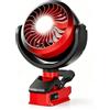 Hamvolty Ventilatore portatile a batteria compatibile con Milwaukee M18 18 V (senza batteria) con luci LED per cantieri all'aperto, campeggio, fai da te, officine, tende e luoghi simili