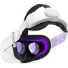 SUPERUS Cinturino Elite per Oculus Quest 2 - Strap Sostitutiva di Qualità per Oculus/Meta Quest 2, Accessori per VR - Migliore Comfort, Riduce la Pressione Sulla Testa - Con Cinghia Regolabile