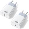 Aioneus Caricatore USB C 2 Pezzi, Caricabatterie Rapido 20W, Spinotto USBC per iPhone 17 16 15 14, Spina Adattatore Ricarica Veloce per Samsung Galaxy, Presa Tipo C Alimentatore PD Carica Batterie Cellulare