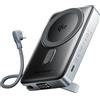 VENTION Powerbank MagSafe 10000mAh Qi2 15W, USB C PD 35W con Cavo, Power Bank Magnetico, Caricatore Wireless iPhone Display a LED, Compatibile con iPhone 16/15/14/13/12 Pro Max Mini Plus