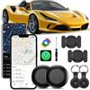 uootem GPS Tracker per Auto, Localizzatore GPS per Auto senza Abbonamento, Compatibile con Android e iOS, IP68 Impermeabile, Magnetico Air Tracker GPS per Auto, Moto, Bici, Bagagli