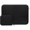 MOSISO 15 pollici Custodia Laptop, 15 pollici Borsa PC Compatibile con MacBook Air M5 A3448 M4 A3241 M3 A3114 M2 A2941, Dell XPS, Neoprene Borse Computer con Custodia Piccola, Nero