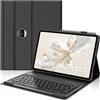 IVEOPPE Tastiera per HONOR Pad 9 12.1 Pollici 2024, Cover con Tastiera Rimovibile, Keyboard Bluetooth Italiano QWERTY, Custodia con Portapenna per Honor Pad 9 12,1 pollici 2024, Nero