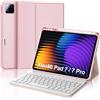 IVEOPPE Cover Tastiera per Xiaomi Pad 8/Pad 8 Pro 2026 11.2"/Pad 7/ Pad 7 Pro 11.2" 2025, Custodia Tastiera Italiano Bluetooth Staccabile con portapenne, Rosa