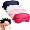 RAHHLIZS Confezione da 4 mascherine per dormire, con elastici, mascherina per gli occhi, per donne e uomini, viaggi, lavoro turnico, sollievo dalla pressione e sonno profondo