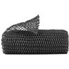 VQUNBG 1 Pezzi Doccia Esfolianti Africani, 80 x 30 cm African Net Sponge, Spugna a Rete Africana per Doccia per Donne e Uomini (Nero)