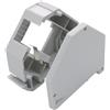 ARLI Adattatore per guida DIN RJ45 Keystone - Adattatore modulare per guide di supporto standard da 35 mm con molla di messa a terra copertura del campo di etichettatura - Universale per tutti i Cat