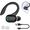 Velozym Auricolare Bluetooth Mono senza fili V5.2, microfono integrato a mani libere orecchio, 70 mAh, fino a 20 ore di riproduzione, design a 360° sopra l'orecchio, uso casco wireless per iPhone, Android e