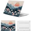 HLAAJJX Custodia Laptop per Macbook Air 13 pollici M4 M3 M2,Versione 2025 2024 2022 A2681 A3113 A3240,Case Cover Duro Protection in Plastica per Apple Macbook Air 13,6,Fiore e Sole
