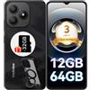 Blackview Wave 9C Smartphone Offerta con Cover Girevole a 360°,12GB+64GB/2TB TF Telefoni, 6.56'' HD+ IP54 Telefono Cellulare, 13MP 5000mAh Telefono Cellulare Offerta, 3.5mm/Face ID/3 Anni Garanzia