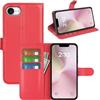 Fertuo Cover per iPhone 17e, Custodia Portafoglio Cover a Libro in Pelle Flip Case Sottile con Silicone Bumper, Fibbia Magnetica, Porta Carte e Kickstand, Rosso