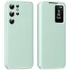 Hovisi Custodia per Samsung S26 Ultra Smart View, a portafoglio, per Samsung Galaxy S26 Ultra 5G, con chiusura a specchio, con scomparto per carte di credito, per Galaxy S26 Ultra Smart (verde)