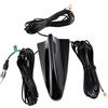 Vecys DAB FM/AM Antenna GPS per Auto Pinna di Squalo Antenna Autoradio Amplificatore di Segnale da SMA a SMB a Spina DIN Tetto Auto 5m Cavo RG174 per Auto Veicolo Radio FM/AM Digitale