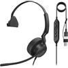 Yealink UH44 Cuffie con microfono, mono, auricolare Teams con cavo USB-C/A e cancellazione del rumore per PC, call center, ufficio e segnalazione di occupato.
