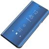 Tybiky Custodia per iPhone 8 Plus/7 Plus, a specchio, Smart Clear View, anti-graffio, per iPhone 7 Plus, con funzione di supporto, per iPhone 8 Plus, blu