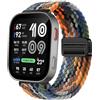 GIOPUEY Cinturini Magnetica Compatibile con Amazfit Bip Max, Cinturino in Morbido Nylon Intrecciato [Unisex] [Traspirante] - Colourful