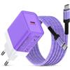 HitTid Cavo di ricarica rapida USB C da 25 W, per Samsung Galaxy A17/A56/A16/A36/A55/A54/A53/S26 Ultra/S26/S25/S24/S23/S22/S21/S20, Samsung Caricabatterie USB C con alimentatore di rete, caricatore rapido