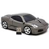 DAY DAY HAPPY Mouse senza fili USB 2.4GHz mouse per computer a forma di automobile con fari blu per PC portatile (Gray)