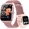CASCHO Smartwatch Donna, 1.85'' Orologio Smartwatch con Effettua/Risposta Chiamate, 120+ Sportive Smart Watch con Contapassi/Sonno, Fitness Tracker per iOS Android - Elegante oro rosa 7