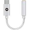 Girftu JCALLY JM12 Tipo C USB C a 3,5 mm DAC Chip KT02H20 Dongle DSD128 Conduttore Argento Adattatore Audio Digitale