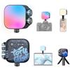 Photoolex Tofu RGB Faretto LED Compatto e Portatile per Foto e Video | CRI96+, temp 2500K-9900K, batteria ricaricabile 2000mAh, magnete vite 1/4, 21 effetti foto vlog stream videoconferenze