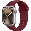 SRena C1B for Cinturino Apple Watch 38 40 41 42 44 45 46 mm,Ultra e Ultra 2,SE,Serie 7/8/9/10 - Compatibile con Tutti i Modelli,Rosso Bordeaux