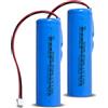 OWOAOOwl Batteria ricaricabile agli ioni di litio da 3,7 V, 2600 mAh, con connettore XH2.54/2P, si prega di verificare la polarità del dispositivo e della spina prima dell'acquisto (2 pezzi, 2600 mAh PH2.0)