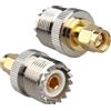 Futheda 2PCS UHF Female to SMA Male Adapter PL-259 Converter RF Coax Connector SO239 Handheld Antenna Compatible with Ham Radio Two Way Radio FPV Antenna Coaxial cable Ham Radio Walkie Talkie amateurs