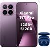 XIAOMI 17T Pro,Smartphone 12+512GB,Display Eye-Care da 6,83 a 144Hz,Batteria al silicio-carbonio da 7000 mAh,Teleobiettivo Leica 5x,HyperCharge da 100W,Deep Violet,Included Blue Headphones