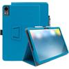 INSOLKIDON Compatibile Per MEDIACOM SMARTPAD AZIMUT 4 PLUS 11 INCH Tablet Custodia protettiva in pelle Cover con Funzione di Supporto, Auto Svegliati Sonno, Protezione in PU Pelle (Blu)