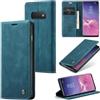 Sojlecyu Cover per Samsung Galaxy S10e Custodia, a Libro Portafoglio in Premium Pelle PU Porta Carte Flip Case Supporto Protezione Case Cover per Samsung Galaxy S10e, Blu verde
