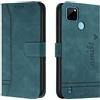 Lihondar Cover per Oppo Realme C21Y/C25Y, Custodia Oppo Realme C21Y/C25Y Portafoglio, Flip Libro Wallet Case Antiurto Custodia in Pelle PU Premium, Slot per Schede, con Magnetica a Scatto (Verde)