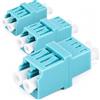 1aTTack.de 3 connettori RJ45 Style in fibra ottica OM3 (UPC o PC) LC Duplex femmina a LC Duplex femmina multimodale Aqua