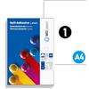 MD Labels Etichette rimovibili A4, 50 fogli, 210 x 297 mm, carta autoadesiva per stampanti laser e a getto d'inchiostro, etichette temporanee