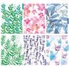 CLKE 6 divisori per raccoglitori in plastica A5, raccoglitore intercalare con 6 fori, fogli di separazione A5, 6 stili di decorazione di fiori, erbe, foglie, per il taccuino delle note, file